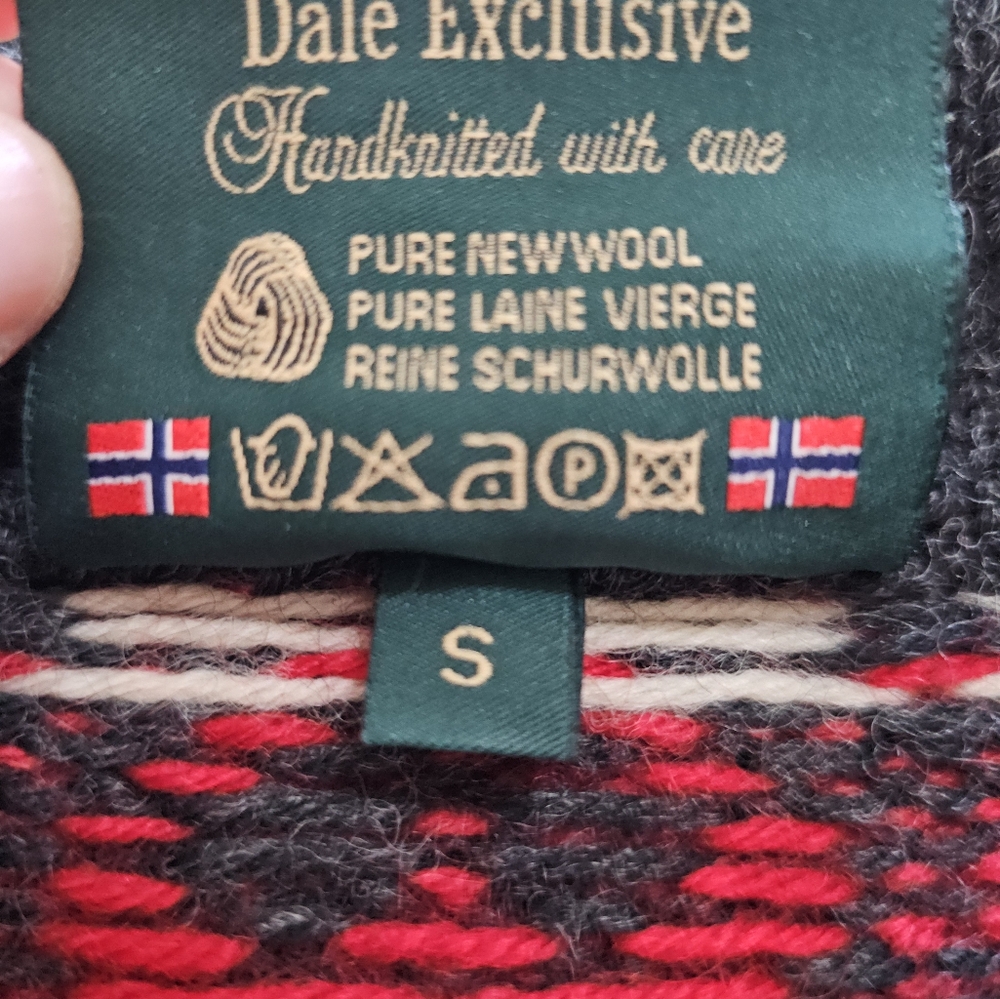 Dale Of Norway Haukeli Pullover Sweater Faire Isle Nordic 100% Wool Red Small - Picture 5 of 15